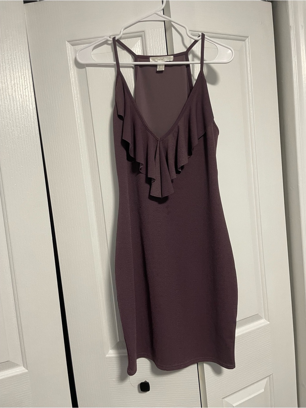 Women's Plum Ruffle Slip Dress